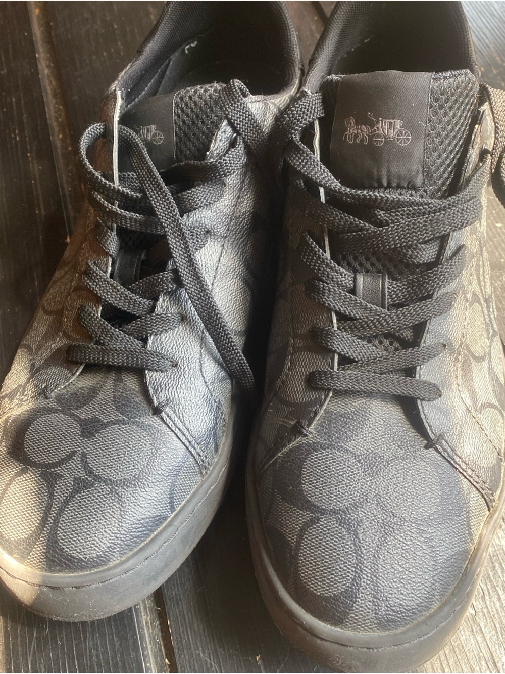 Coach Men's Black Signature C Sneaker - Picture 8 of 9